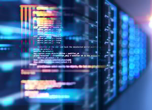 A photo of a big data server room.